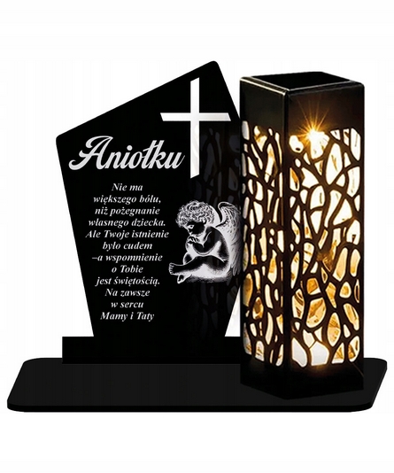 Veľká Solárna Lampa na Hroby 19 cm - Pripomienka na Všetkých Svätých